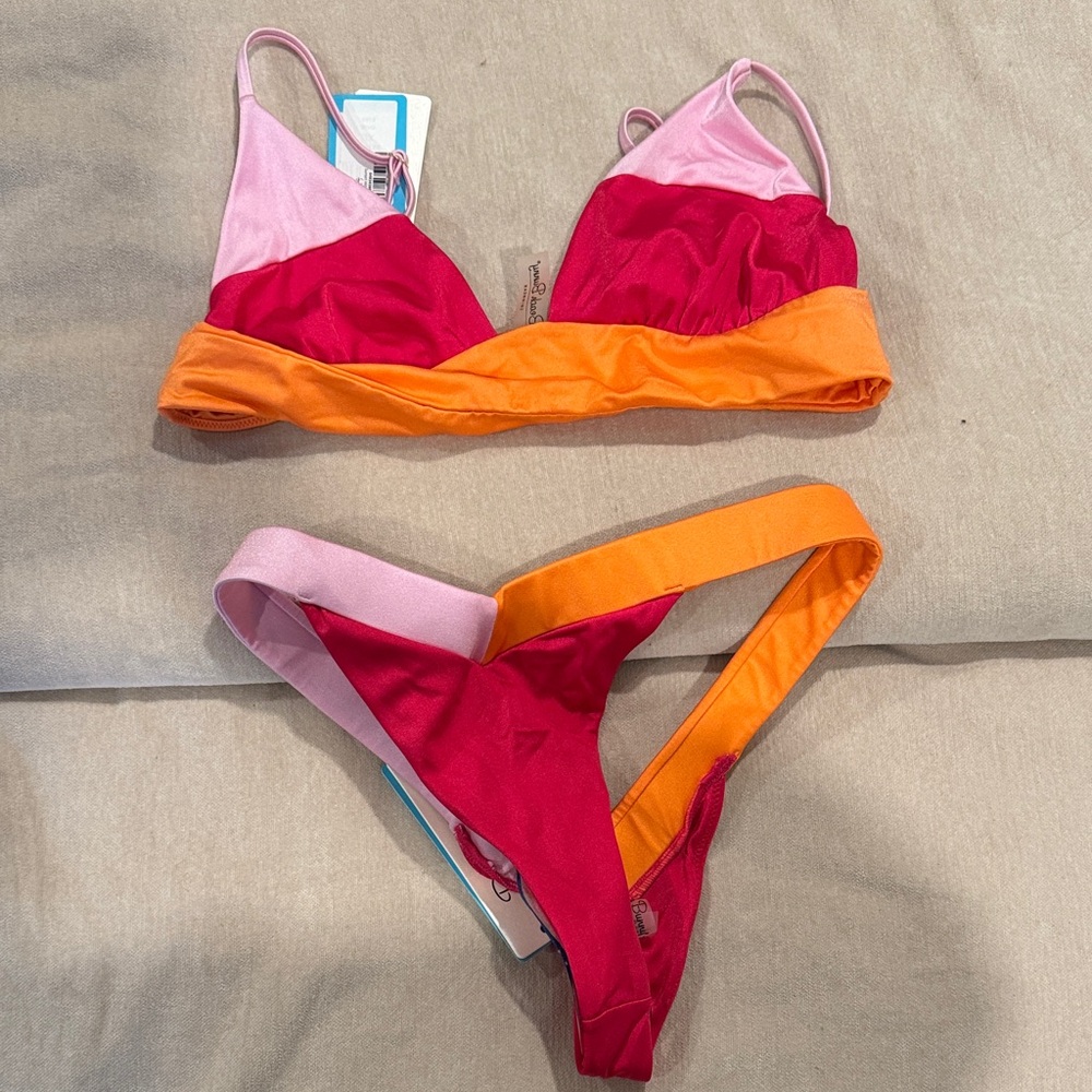 Beach Bunny Pink and Orange Bikini